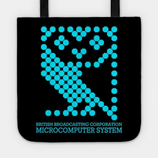 BBC Microcomputer Owl Logo in Cyan Tote