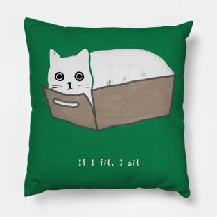 Tiny box (white caption) Pillow