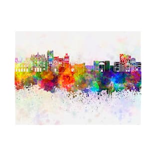 Avila skyline in watercolor background T-Shirt