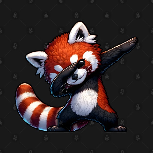 Red Panda Dab Dabbing Bear by Infinitee Shirts