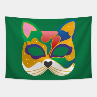 mask cat Tapestry