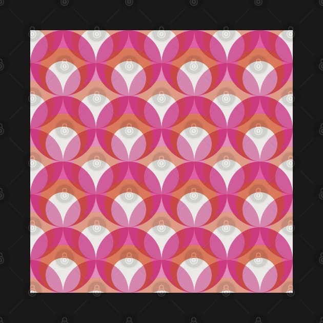 Mod Circles Pink and Orange by StephersMc