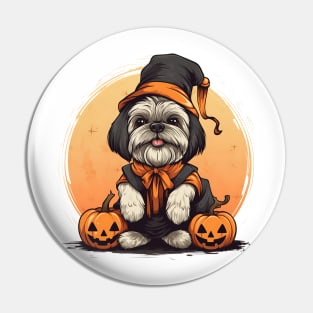 Halloween Shih Tzu Dog #4 Pin