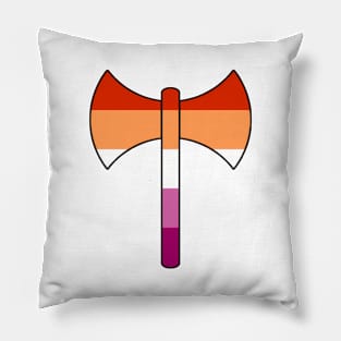 Lesbian Feminist Labrys | Lesbian Flag Colors | Feminism | LGBTQ+ Pillow