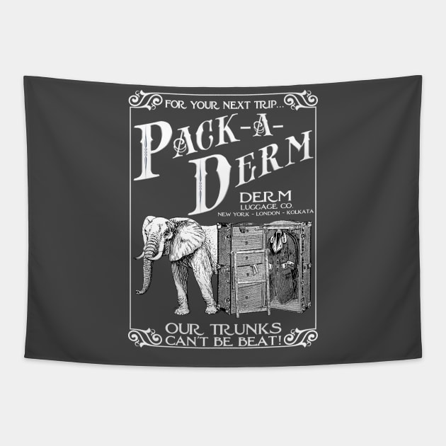 Derm Luggage Company Tapestry by The Skipper Store