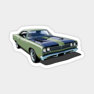 1969 Plymouth Roadrunner in light green Magnet