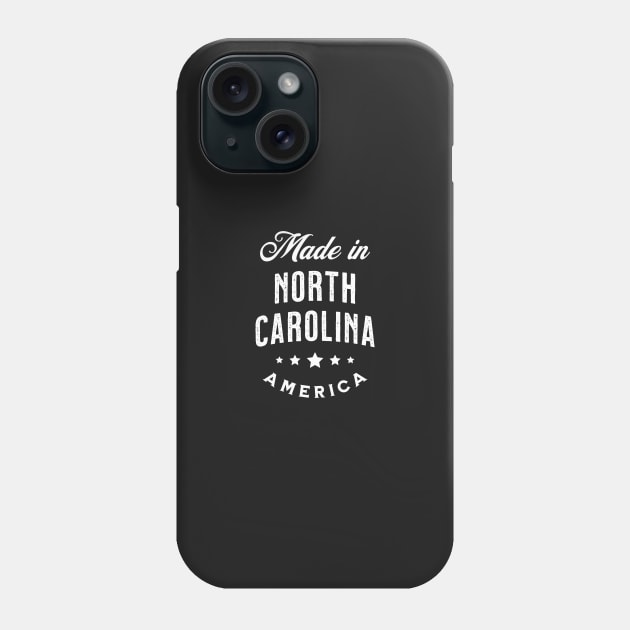 Made In North Carolina, USA - Vintage Logo Text Design Phone Case by VicEllisArt