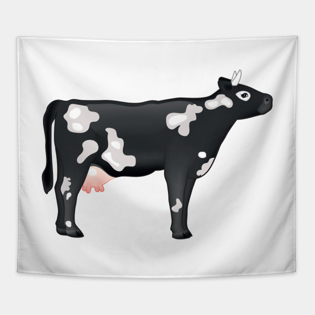 White Spots Black Cow - Cow - Tapestry | TeePublic White Spots Black Cow - Cow - Tapestry | TeePublic
