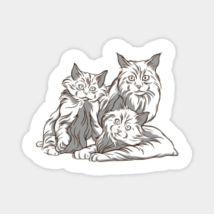 Proud cat mom of little baby kittens Magnet