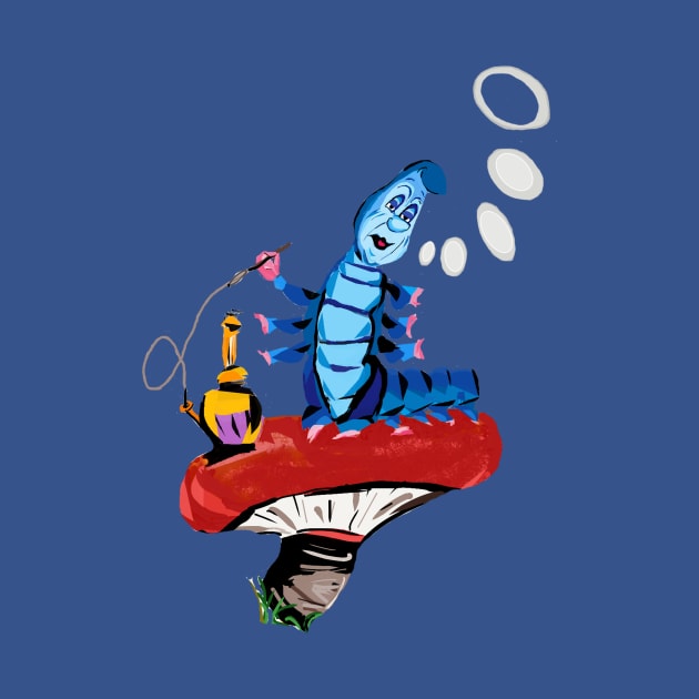 Classic Absolem Smoking Caterpillar Alice in Wonderland by pamh23
