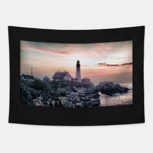 Portland Head Light Summer Sunrise Tapestry