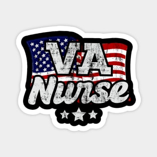 VA Nurse Patritic Flag Magnet