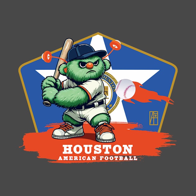 USA - American BASEBALL - Houston - Baseball mascot - Houston baseball by ArtProjectShop