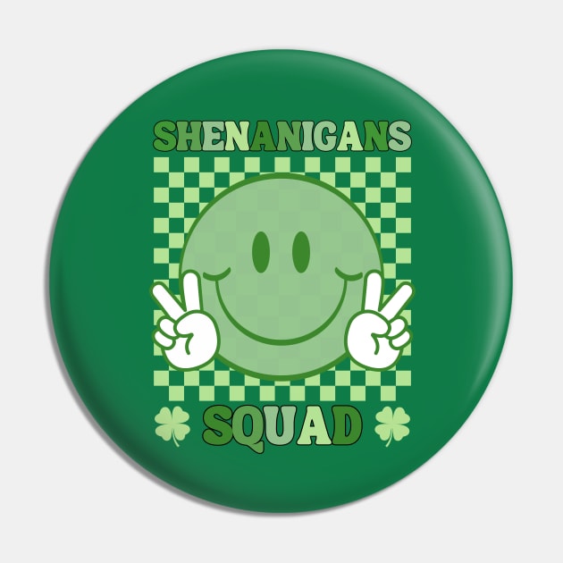 Shenanigans Squad St Patricks Day Smile Green Proud Irish Pin by HBart