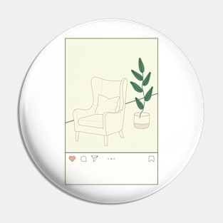 Instagram post of room illustration Pin