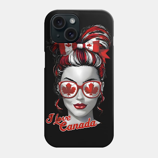 canadian woman Phone Case by peace and love