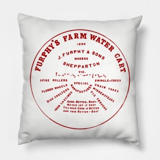 Furphy Water Tank - red Pillow