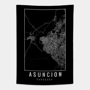 Asuncion Paraguay Minimalist Map Tapestry
