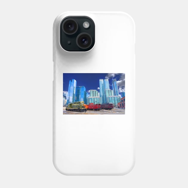 Trains and Tall Towers Phone Case by BrianPShaw
