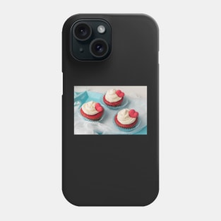 Heart cupcakes for Valentine's Day Phone Case