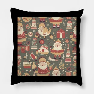 Winter Mood Retro Design Pillow