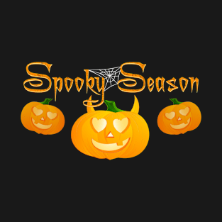 Spooky Season Funny Pumpkin Cobwebs Halloween T-Shirt