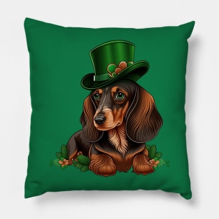 Dachshund St. Patrick's Day Pillow