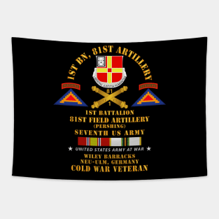 1st Bn 81st Artillery - Pershing - New-Ulm Germany  w COLD SVC Tapestry