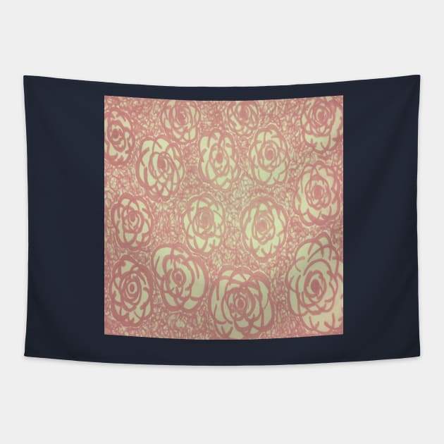 Soft Pink Pastel Rose Garden Tapestry by DanielleGensler