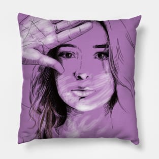 Bright girl Pillow