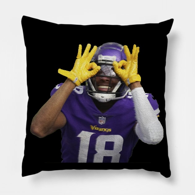 JUSTIN JEFFERSON GRIDDY Pillow by nurkaymazdesing