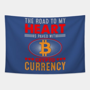Crypto is The Road to My Heart Tapestry
