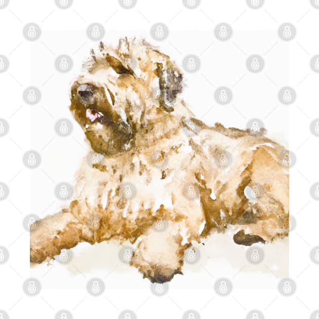 Watercolor Soft Coated Wheaten Terrier - Dog Lovers by Edd Paint Something