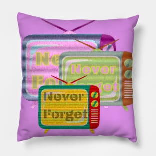 Nostalgia Never Forget  Retro TV Pillow