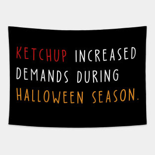 funny halloween gift text only Tapestry