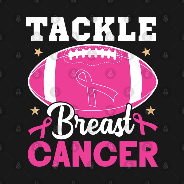 Tackle Cancer Breast Cancer Awareness Ribbon Football by AdelDa