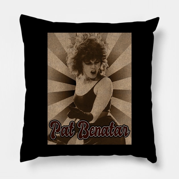 Vintage 80s Pat Benatar Pillow by StickMen