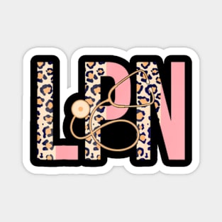 Cute Leopard LPN Licensed Practical Nurse Appreciation Week Magnet