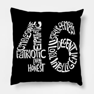 Joe Biden 2020 46 - My President in Retro Lettering Pillow