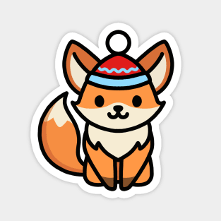 Holiday Fox Magnet