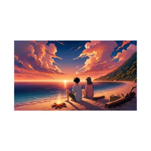 Anime Romance at the Beach T-Shirt