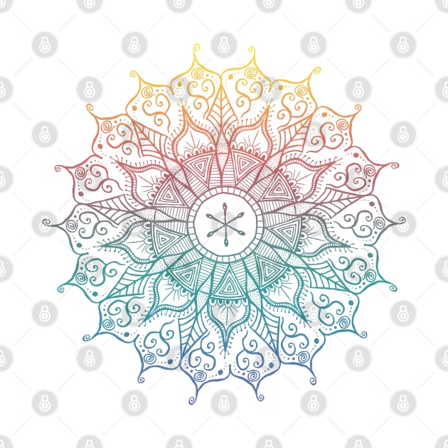 Rainbow Mandala by dankdesigns