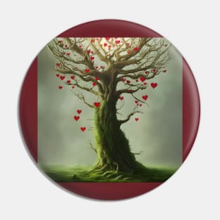 A Tree that grows Hearts Pin