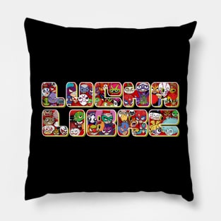 Mucha Lucha Libre Mexican Wrestling Tee Pillow