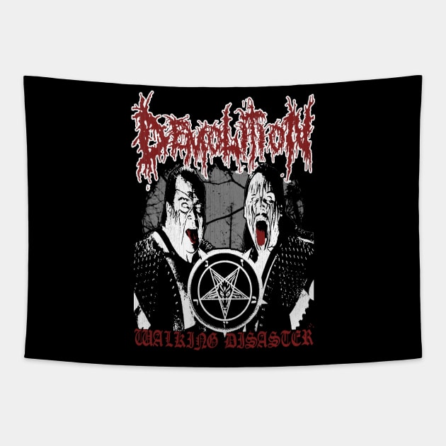 "DEMOLITION (black metal)" Tapestry by joeyjamesartworx