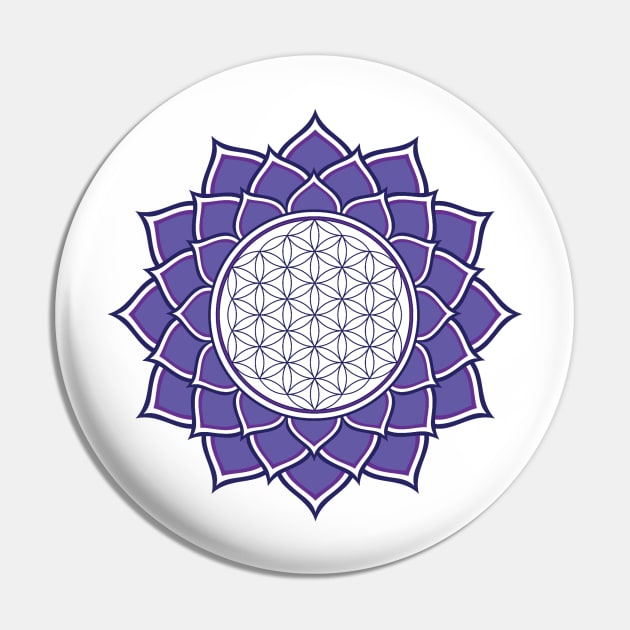 Flower Of Life Pin by GalacticMantra