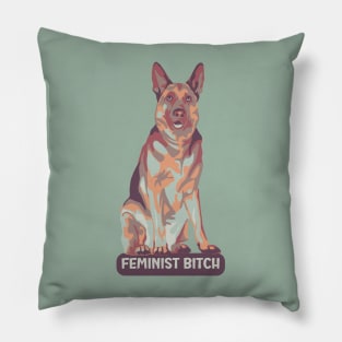 German Shepherd Is A Feminist Pillow