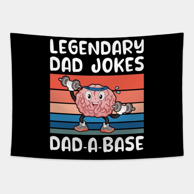 Legendary Dad Jokes Dad-A-Base Funny Dad Tapestry by DPattonPD