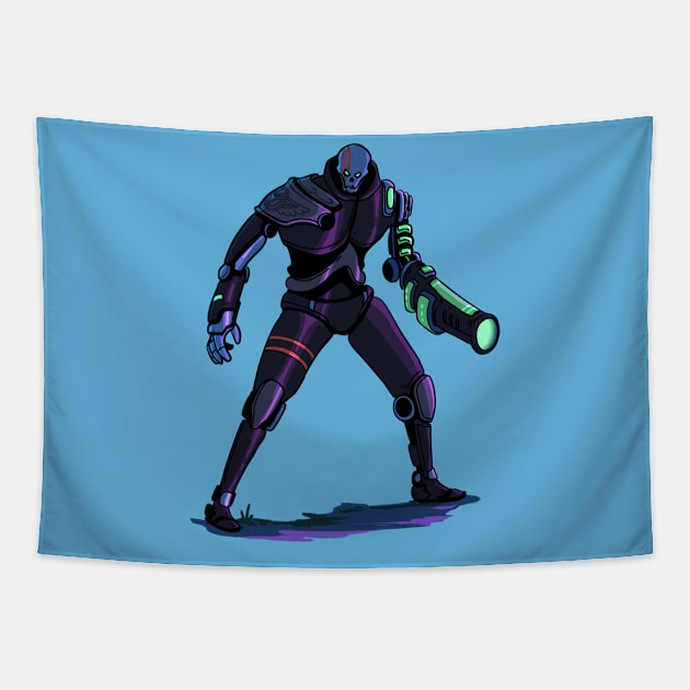 Toxic combat robot Tapestry by Grimlord