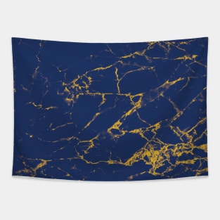 Blue and Yellow Marble Texture Tapestry